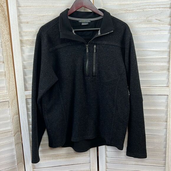 ExOfficio Wool Blend 1/2 1/4 Zip Pullover Medium - Picture 1 of 14